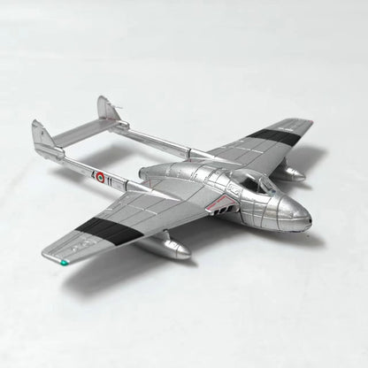1/100 Scale de Havilland Vampire WWII British Jet Fighter Diecast Model Aircraft