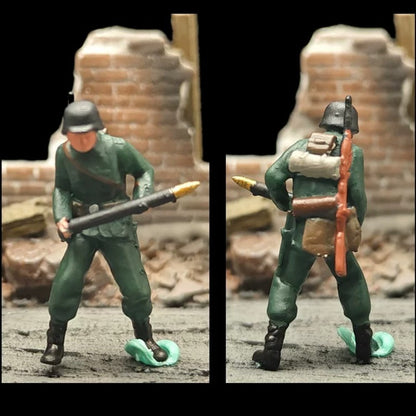 1/72 Scale German Soldiers Painted Figures Set for Model Dioramas