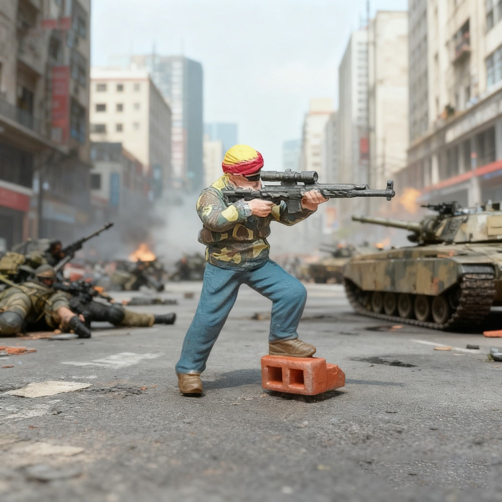 1/72 Scale Terrorist Soldiers Painted Figures for Model Dioramas