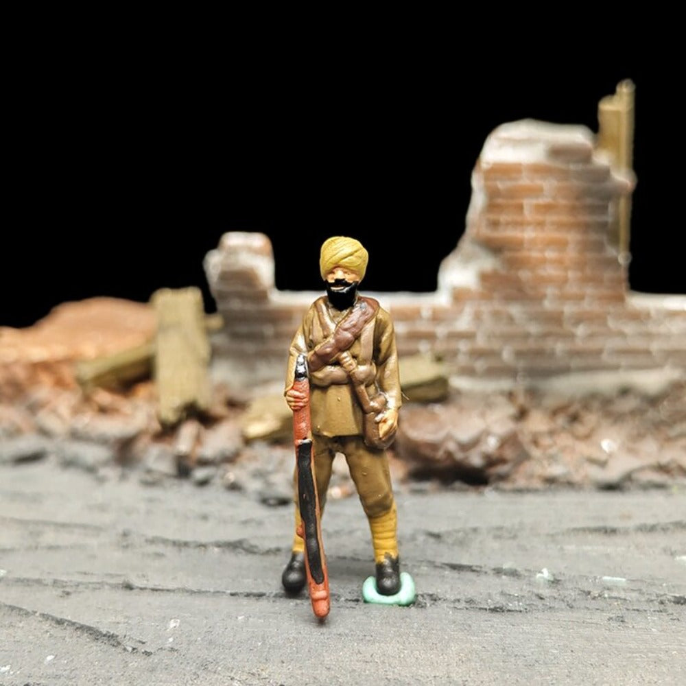 1/72 Scale Indian Soldiers Painted Figures for Model Dioramas