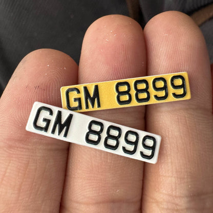 Custom License Plates Sticker for Scale Model Vehicles 1/8 1/10 1/12 1/18 1/24 1/32 1/36 1/43 1/64 1/76 Toy Cars