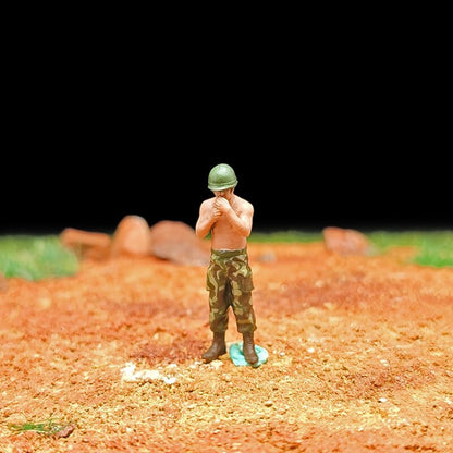 1/72 Scale Vietnam War Soldiers Painted Figures for Model Dioramas