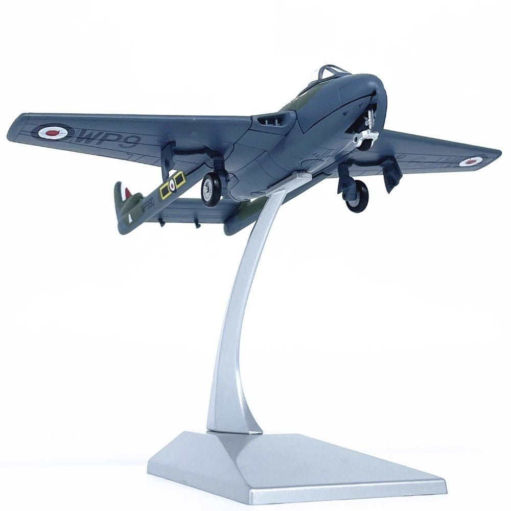 1/72 Scale de Havilland Vampire WWII British Jet Fighter Diecast Model Aircraft