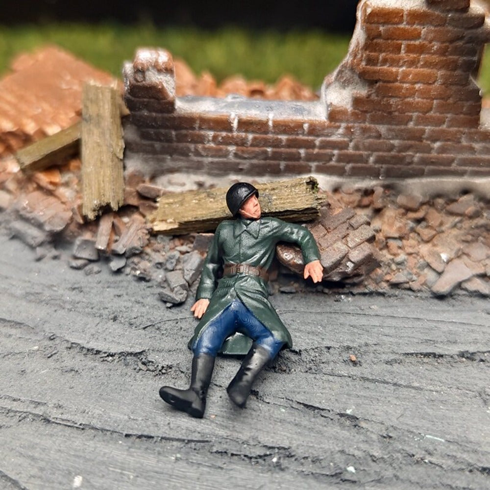 1/72 Scale WWII German Soldiers Painted Figures for Model Dioramas