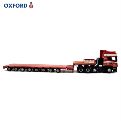 1/76 Scale Scania R580 8-Axle Trailer Low Loader H.C. Wilson Diecast Model