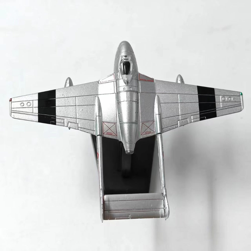 1/100 Scale de Havilland Vampire WWII British Jet Fighter Diecast Model Aircraft