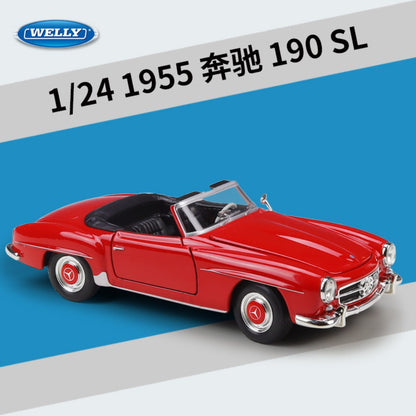 1/24 Scale 1955 Mercedes-Benz 190 SL Roadster Diecast Model Car