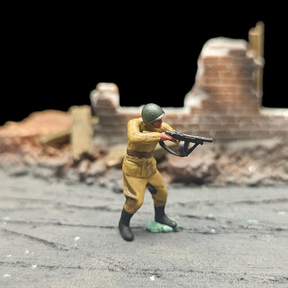 1/72 Scale WWII German Soldiers Painted Figures for Model Dioramas