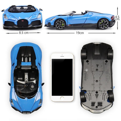 1/24 Scale Bugatti W16 Mistral Sports Car Diecast Model
