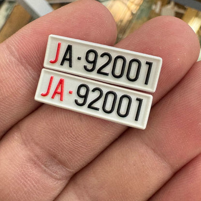 Custom License Plates Sticker for Scale Model Vehicles 1/8 1/10 1/12 1/18 1/24 1/32 1/36 1/43 1/64 1/76 Toy Cars