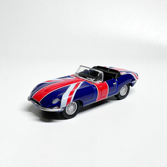 1/76 Scale Jaguar E-Type Union Jack Diecast Model Car