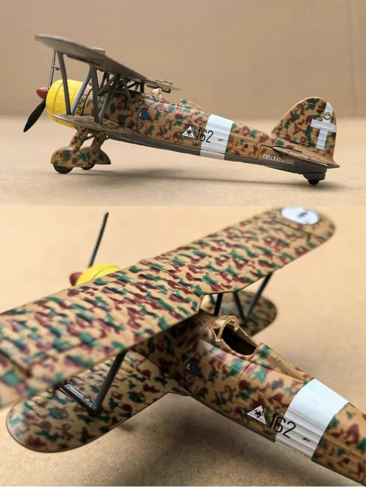 1/72 Scale Fiat CR.42 Falco WWII Italy Sesquiplane Fighter Diecast Model Aircraft