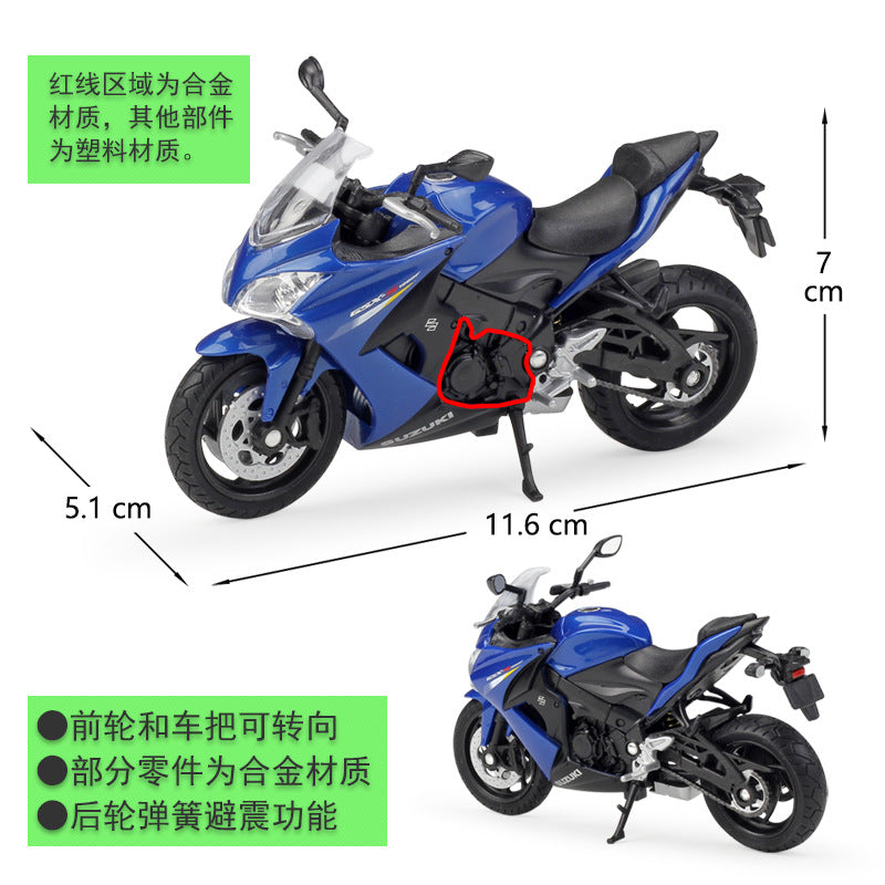1/18 Scale Suzuki GSX-S1000F Motorcycle Diecast Model