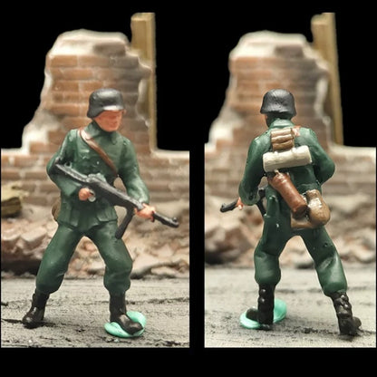 1/72 Scale German Soldiers Painted Figures Set for Model Dioramas