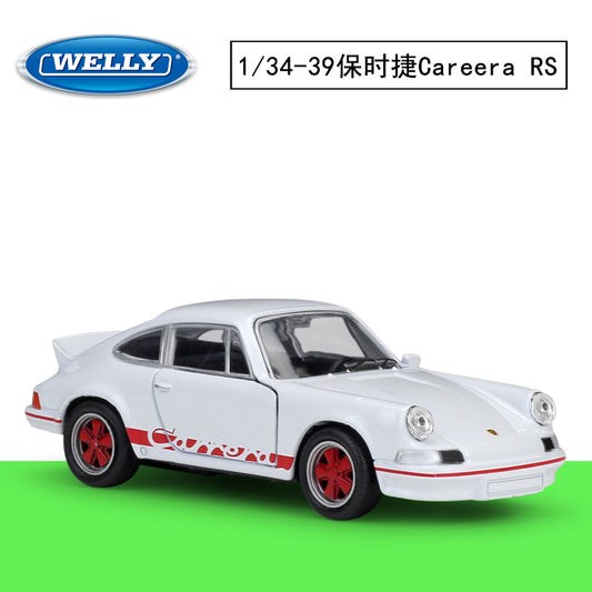 1/36 Scale 1973 Porsche 911 Carrera RS Diecast Model Car Pull Back Toy