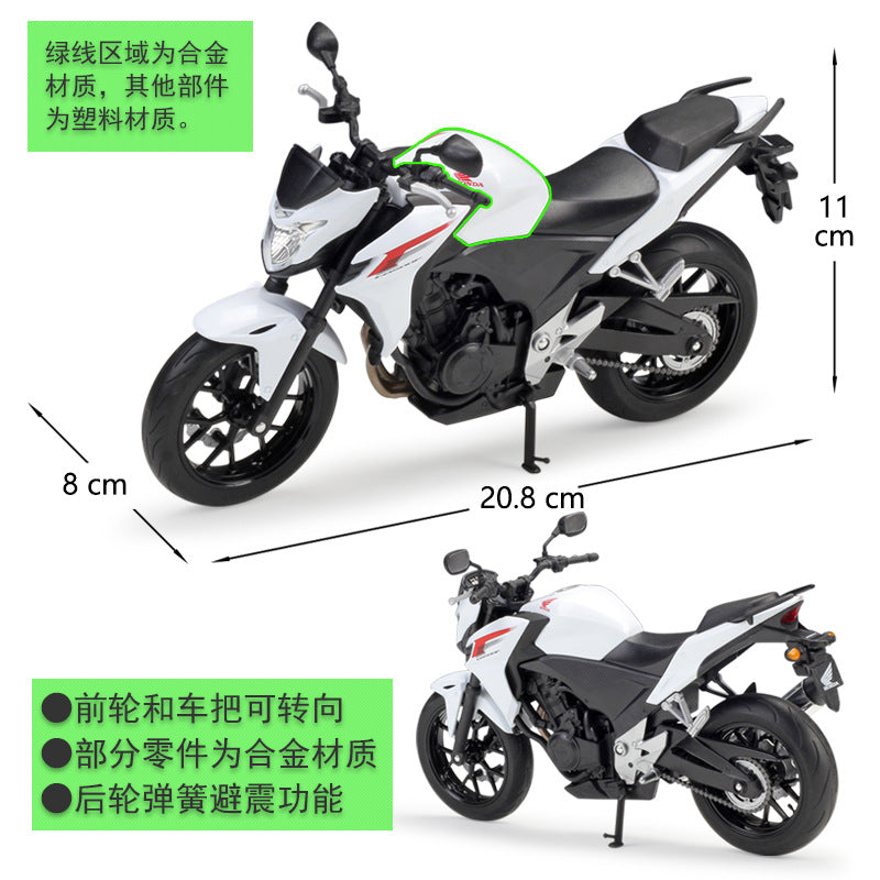 1/10 Scale Honda CB500F Motorcycle Diecast Model