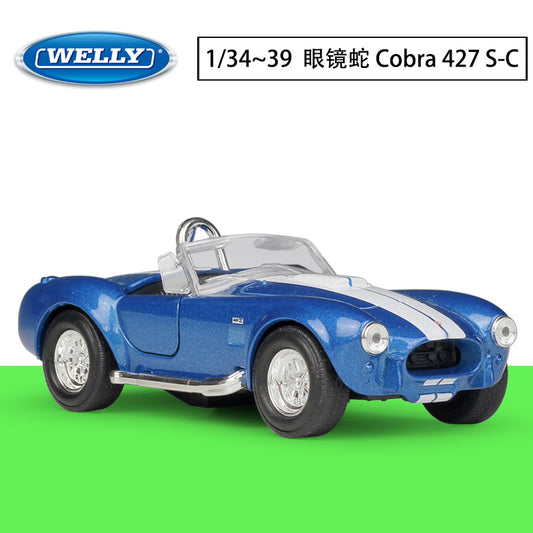 1/36 Scale 1965 Shelby Cobra 427 Sports Car Diecast Model Pull Back Toy