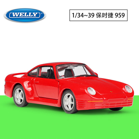 1/36 Scale Porsche 959 Sports Car Diecast Model Pull Back Toy