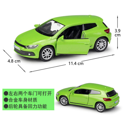 1/36 Scale Volkswagen Scirocco Hatchback Diecast Model Car Pull Back Toy