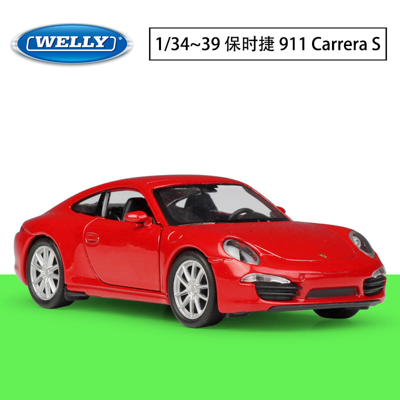 1/36 Scale Porsche 911 Carrera RS Sports Car Diecast Model Pull Back Toy