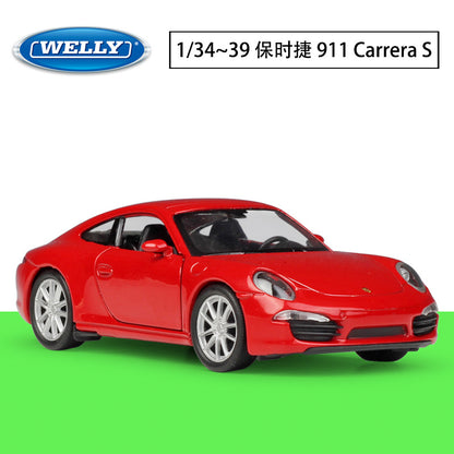 1/36 Scale Porsche 911 Carrera RS Sports Car Diecast Model Pull Back Toy