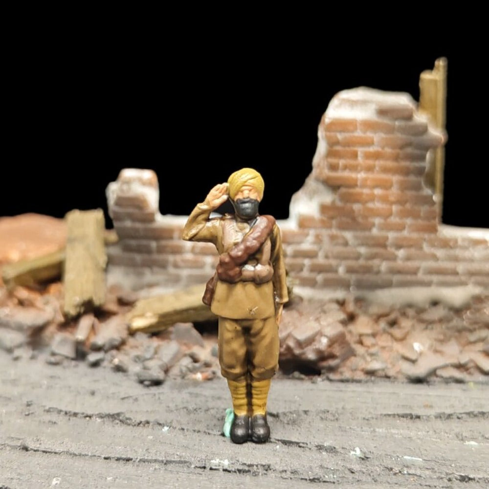 1/72 Scale Indian Soldiers Painted Figures for Model Dioramas