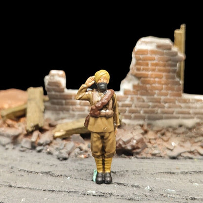 1/72 Scale Indian Soldiers Painted Figures for Model Dioramas