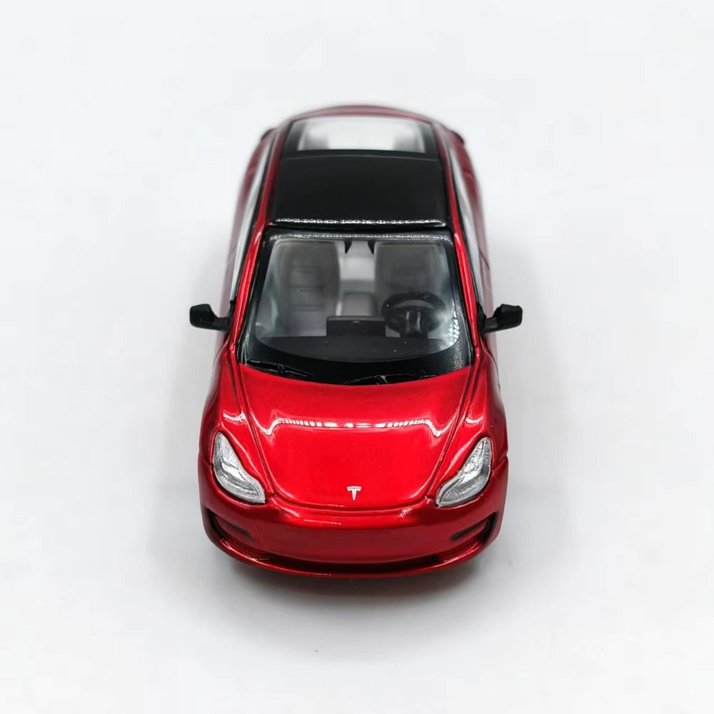 1/64 Scale Tesla Model 3 Electric Mid-Size sedan Diecast Model Car