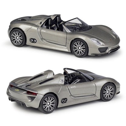1/36 Scale Porsche 918 Spyder Concept Sports Car Diecast Model Pull Back Toy