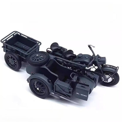 1/24 Scale BMW R75 Motorcycle Panzerfaust 30 WWII Military Vehicle Diecast Model