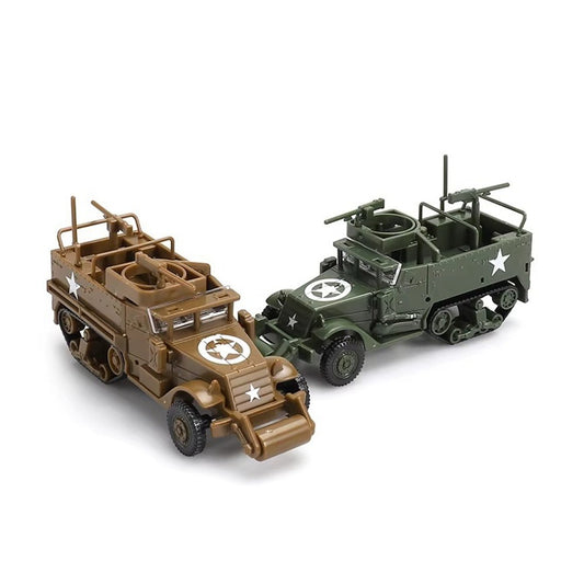 1/72 Scale M3A1 Half-Track US Armored Personnel Carrier Pre-built Plastic Collectible Model