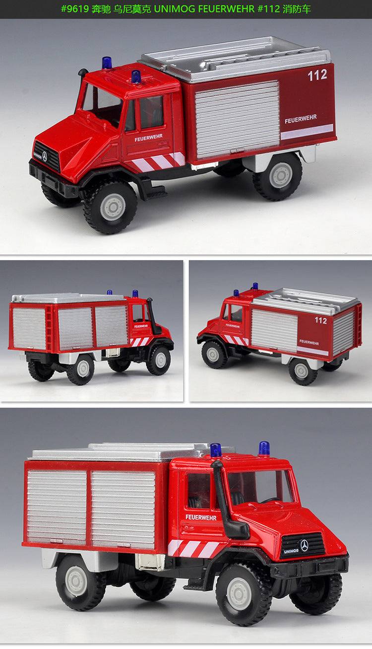 1/43 Scale Unimog Fire Engine Utility Vehicle Diecast Model Truck