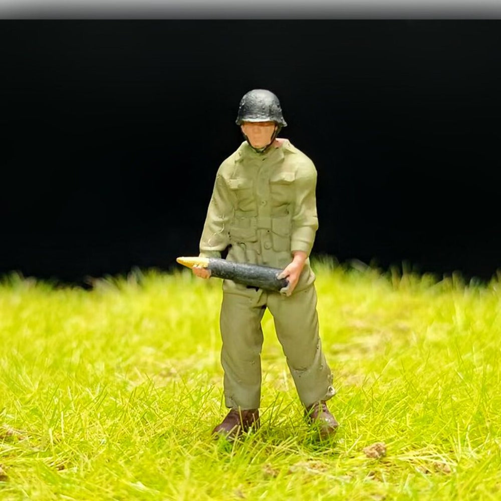 1/72 Scale WWII M4 Sherman Tank Soldiers Painted Figures for Model Dioramas