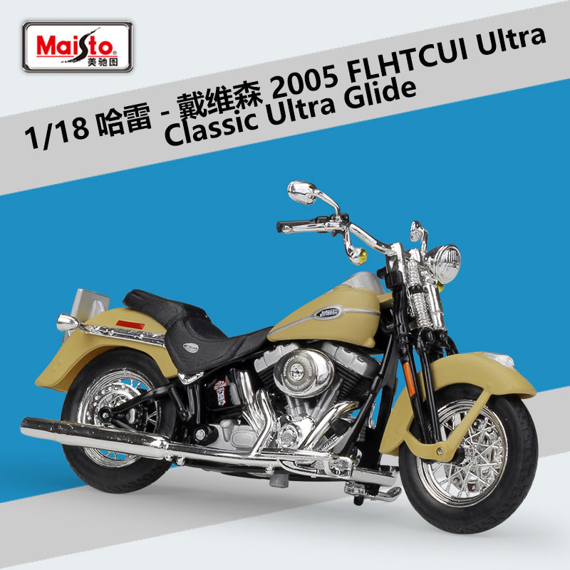 1/18 Scale 1966 Harley-Davidson FLH Electra Glide Diecast Model Motorcycle