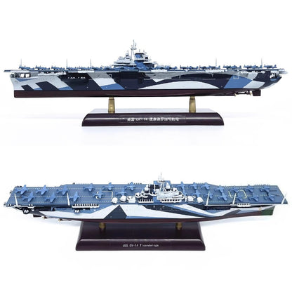 1/1000 Scale USS Ticonderoga CV-14 Aircraft Carrier WWII US Navy Diecast Model Ship