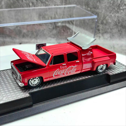 1/64 Scale 1973 Chevrolet Cheyenne Super 30 Coca-Cola Truck with Turbo Wing Diecast Model Car