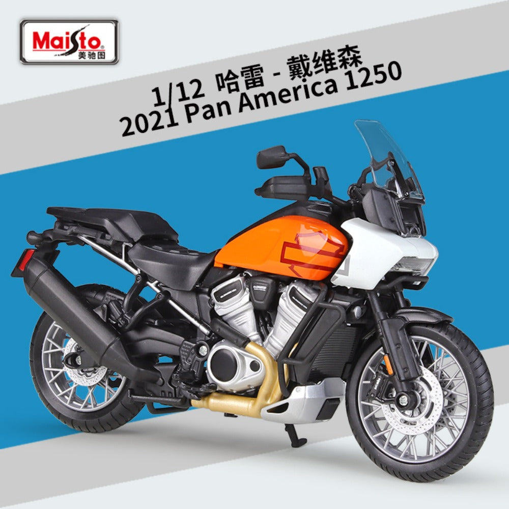 1/12 Scale 2021 Harley-Davidson Pan America 1250 Diecast Model Motorcycle
