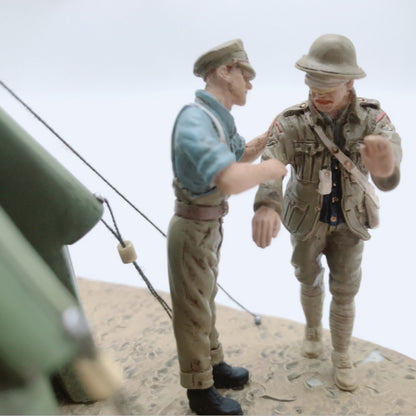 1/32 Scale 1916 Battle of the Somme Red Cross Casualty Tent Miniature Figures Scene Set WWI Diecast Model