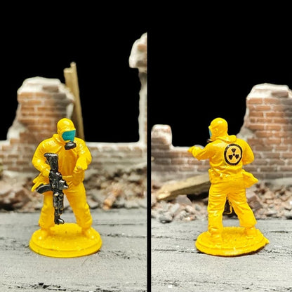 1/72 Scale Biochemical Soldiers Painted Figures for Model Dioramas