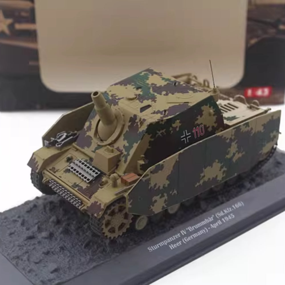 1/43 Scale 1945 Sturmpanzer Sd.Kfz. 166 Brummbär WWII German Armoured Infantry Support Gun Diecast Model