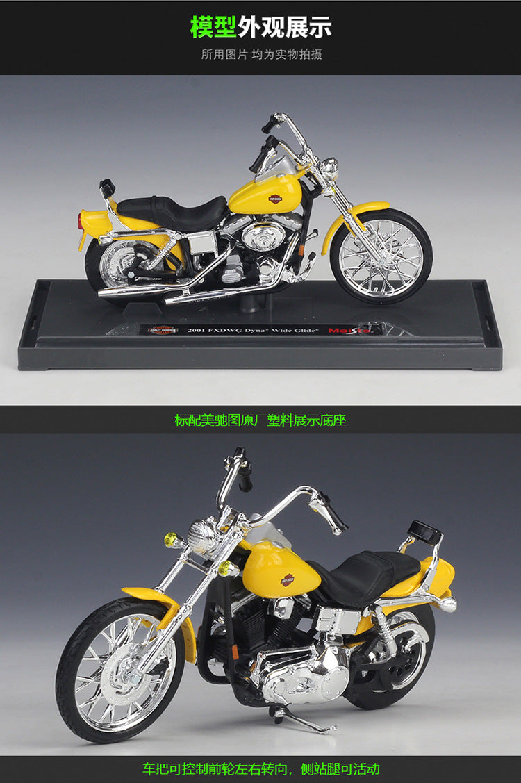1/18 Scale Harley-Davidson FXDWG Dyna Wide Glide Diecast Model Motorcycle