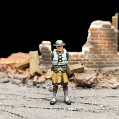 1/72 Scale Scotish Soldiers Painted Figures for Model Dioramas
