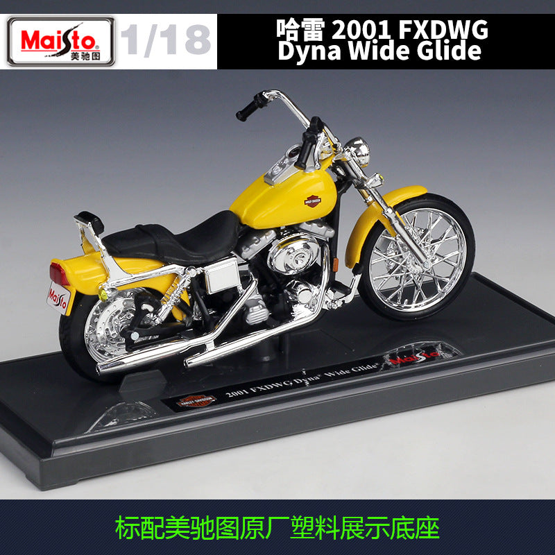 1/18 Scale Harley-Davidson FXDWG Dyna Wide Glide Diecast Model Motorcycle