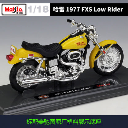 1/18 Scale 1977 Harley-Davidson FXS Low Rider Diecast Model Motorcycle