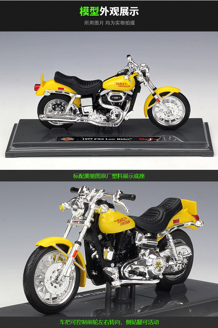 1/18 Scale 1977 Harley-Davidson FXS Low Rider Diecast Model Motorcycle