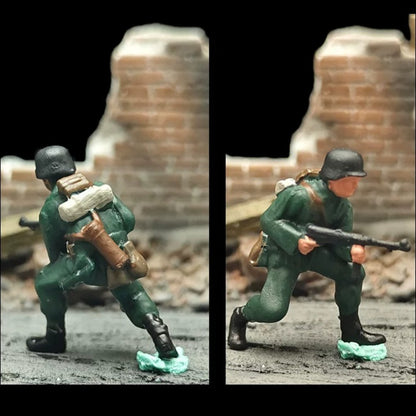 1/72 Scale German Soldiers Painted Figures Set for Model Dioramas
