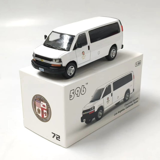 1/64 Scale Chevrolet Express 3500 LAPD Van Diecast Model Car