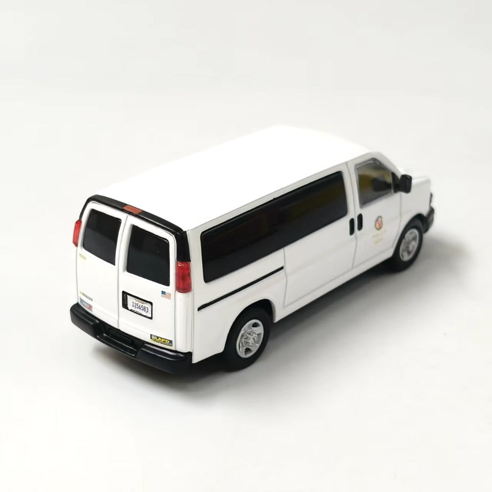 1/64 Scale Chevrolet Express 3500 LAPD Van Diecast Model Car