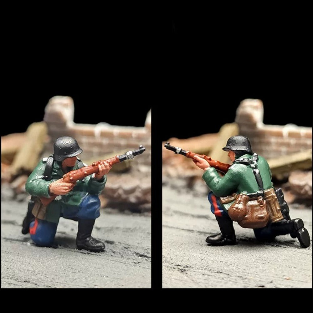 1/72 Scale WWII German Soldiers Painted Figures Set for Model Dioramas
