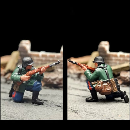 1/72 Scale WWII German Soldiers Painted Figures Set for Model Dioramas